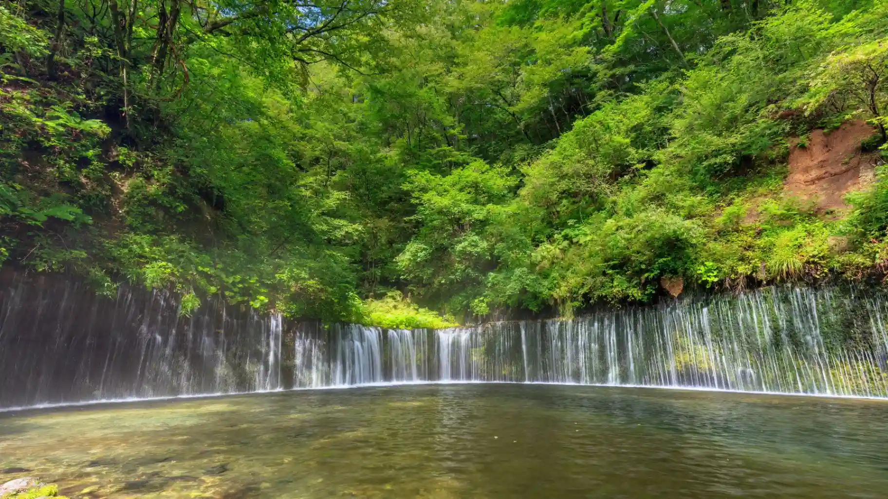 Shiraito waterfall, a stunning outdoor wedding venue in Karuizawa for Japanese weddings.